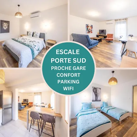 Appartement Escale Porte Sud - Proche Gare - Espace Confort & Modernite - Clim Parking Et Wifi - Elite Premium Services Houdemont